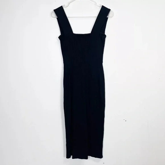 NEW Reformation Cassi Knit Dress Womens XS Black Ribbed Dress Sleeveless  NWOT - armafbd.com